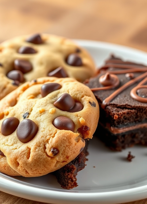 Chocolate Chip Cookie & Double Chocolate Brownie